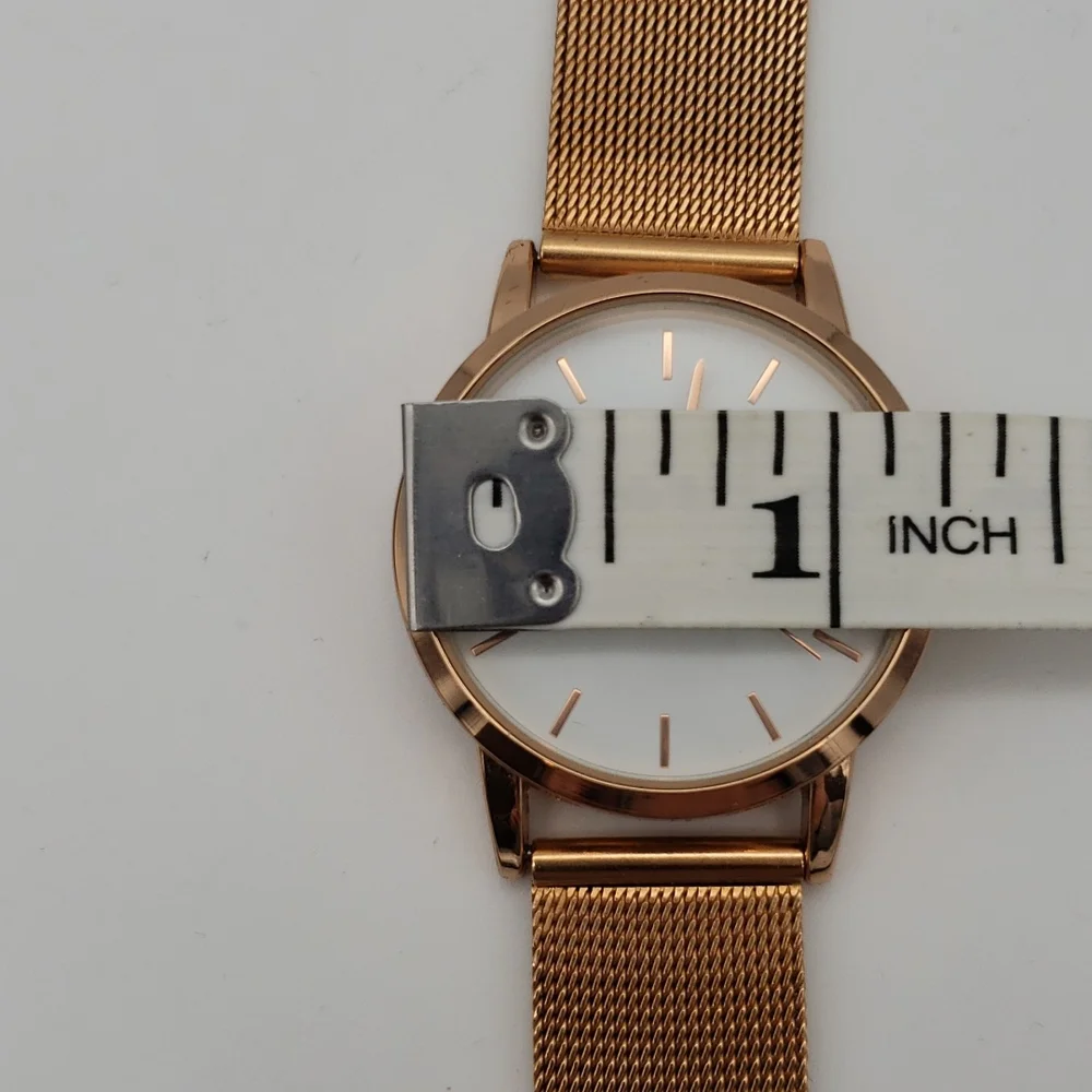 Eddie Borgo The Soho Rose Gold Watch-Woven Strap Quartz Movement